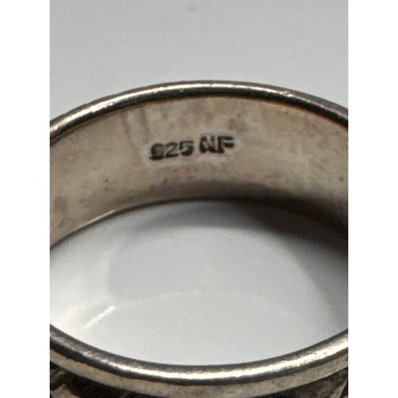Sterling Silver 925 NF Nickel Free Braided Woven Pattern Ring Size 7.5 Mens Jewe - Picture 3 of 7